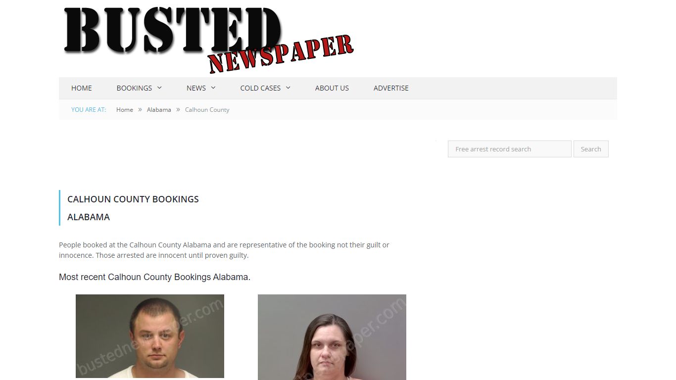 Calhoun County, AL Mugshots - BUSTEDNEWSPAPER.COM