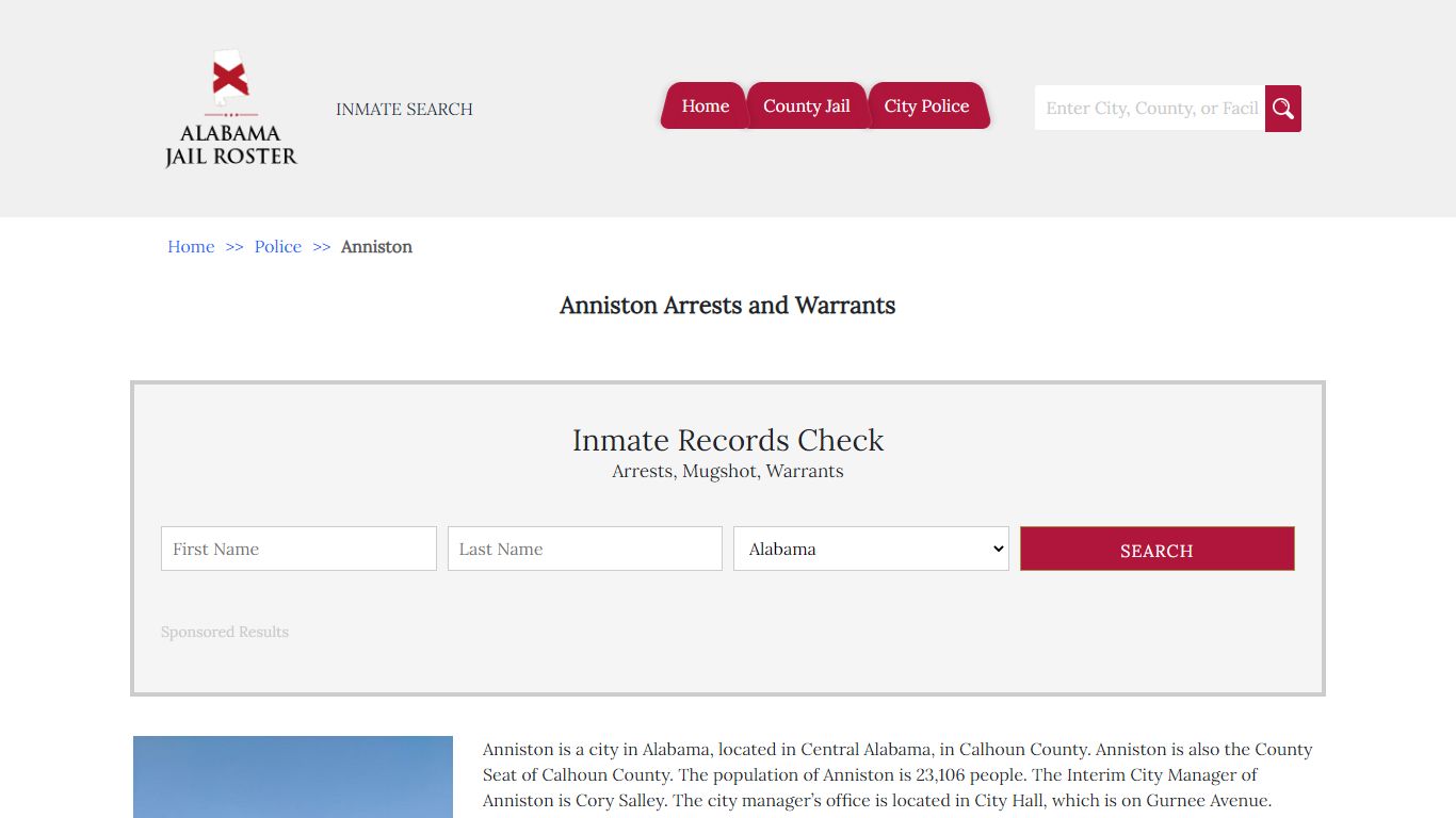 Anniston Arrests and Warrants | Alabama Jail Inmate Search